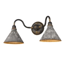 Golden Canada 0877-BA2 ABI-GV - Wry Lighting Jasper 2-light Vanity in Antique Black Iron